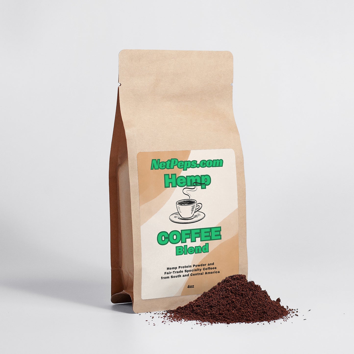 NetPeps Hemp Coffee Blend - Medium Roast 4oz - NetPeps