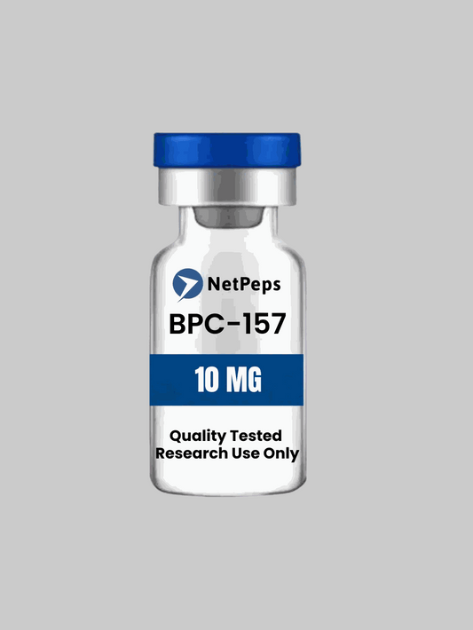 BPC 157 10mg vial with research use only warning and storage instructions
