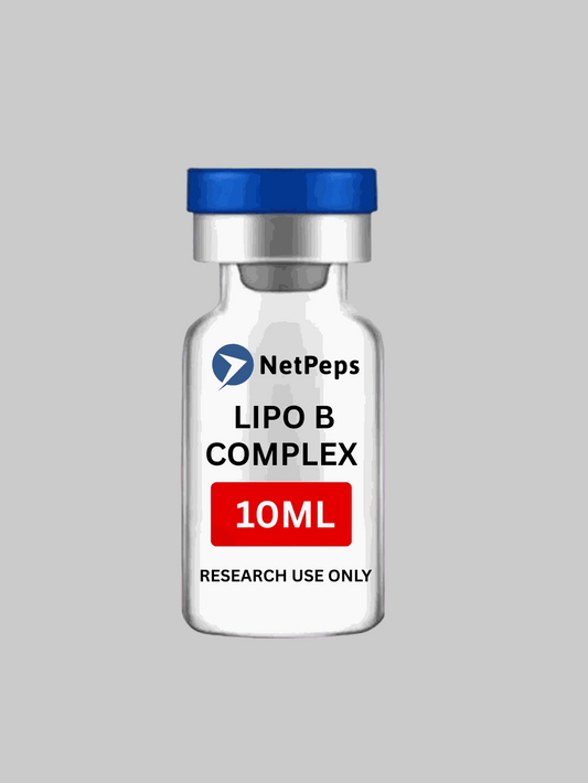 LIPO-B 10ML peptide vial for research use only with storage and legal compliance instructions