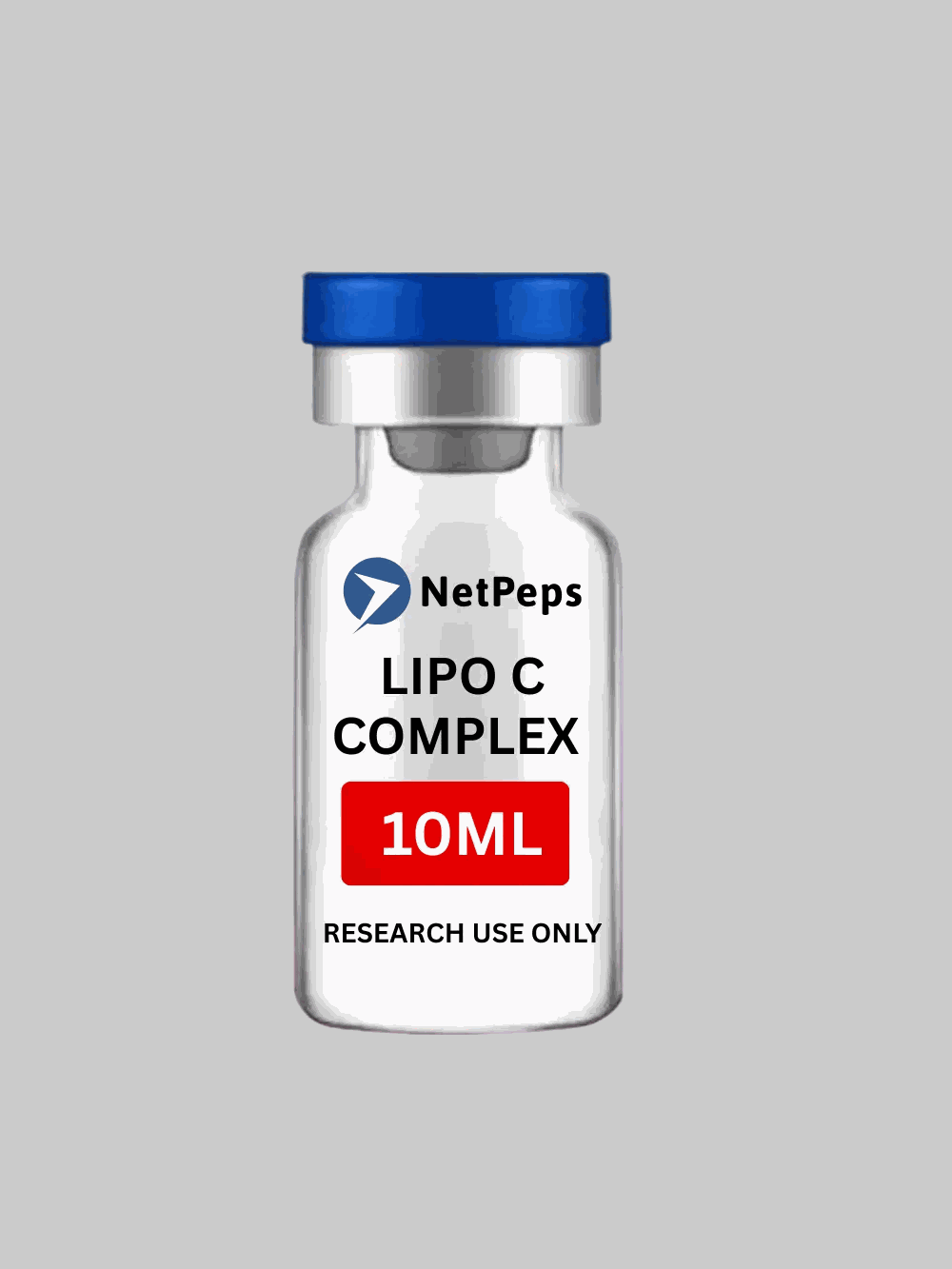 10ML vial of LIPO-C peptide for research use only with storage and legal compliance instructions