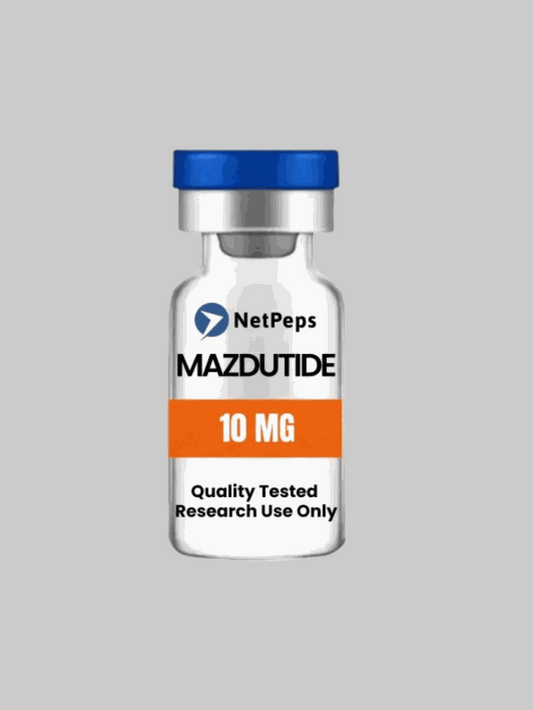 GLP5-MAZ 10mg peptide vial for research use only with storage and legal compliance instructions