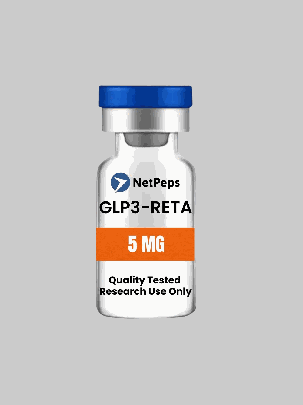 GLP3-R 5mg peptide vial with research use only label and storage instructions