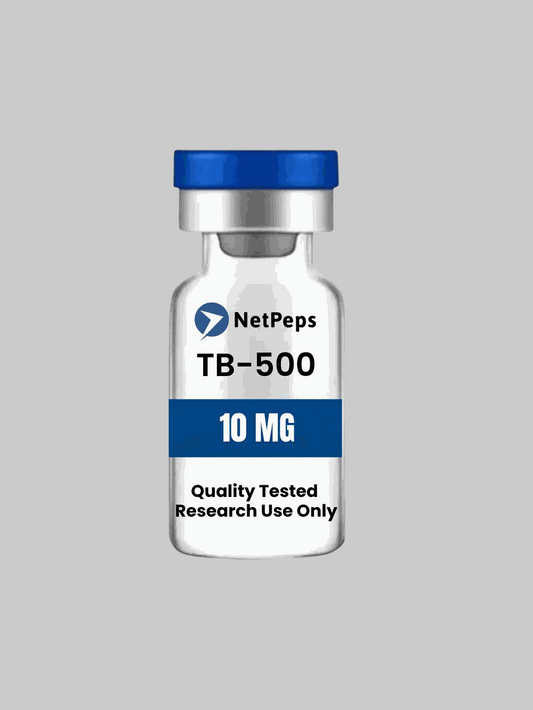 TB 500 10mg vial with research use only warning and storage instructions